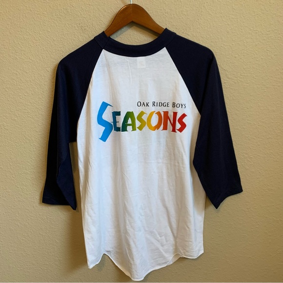 Vintage Oak Ridge Boys Seasons Raglan Style Concert Tee - Picture 2 of 3